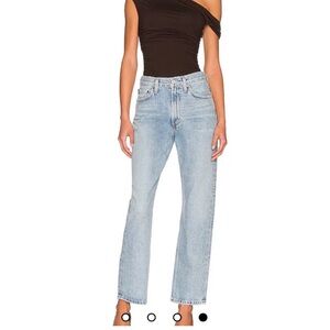 AGOLDE Mia Mid Rise Straight Jeans